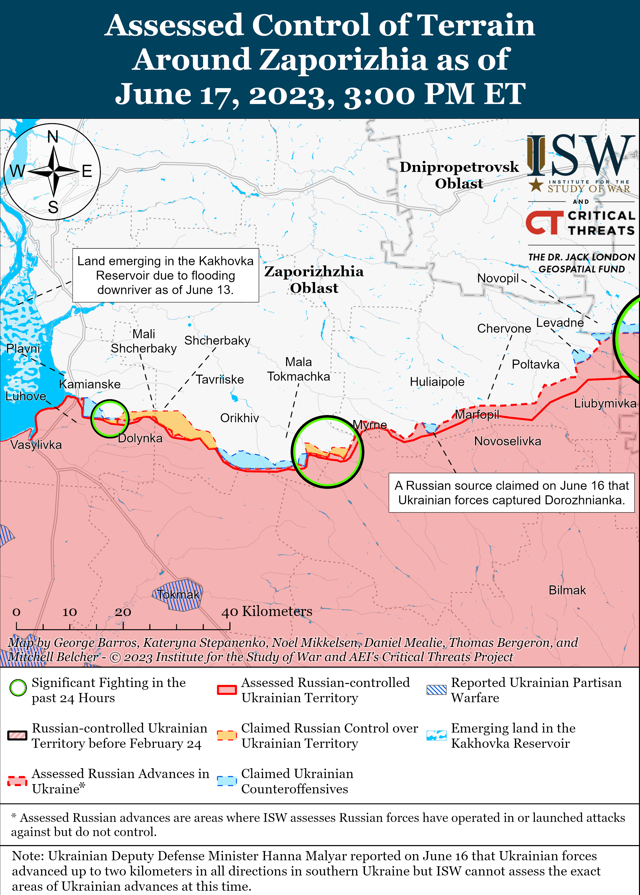ЗСУ ведуть контрнаступальні та оборонні операції на кількох напрямках: карти боїв ISW